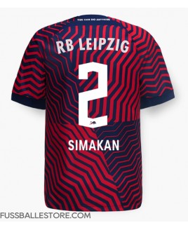 Günstige RB Leipzig Mohamed Simakan #2 Auswärtstrikot 2023-24 Kurzarm
